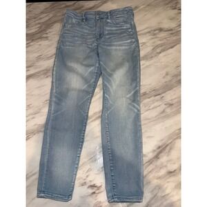 American Eagle Hi Rise Jegging Light Wash Stretch Denim Jeans Womens 12 Short